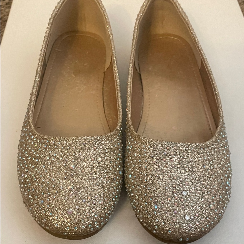 Dream Pairs Glittering Gold Flats